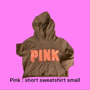 Pink crop hoddie